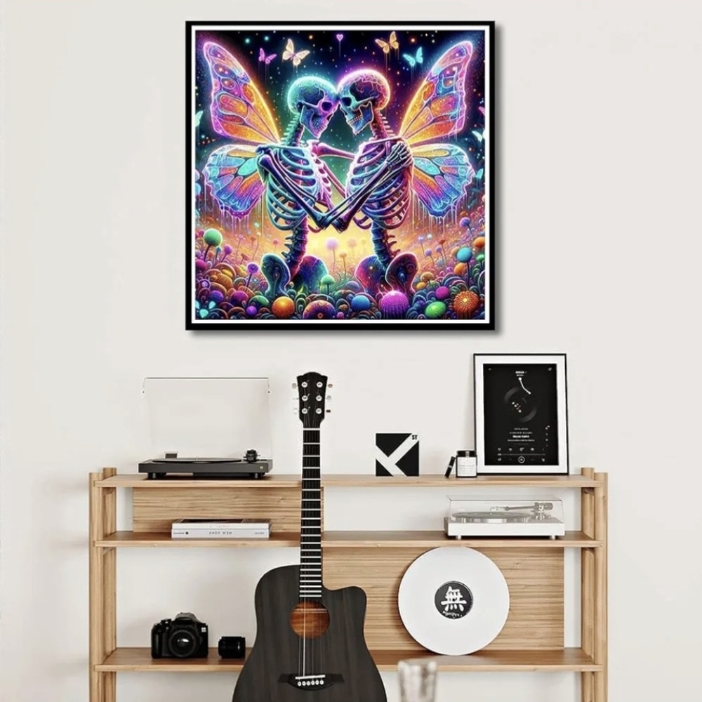 Colorful Butterfly Skeletons 5D Diamond Painting Kit New - Picture 3 of 7